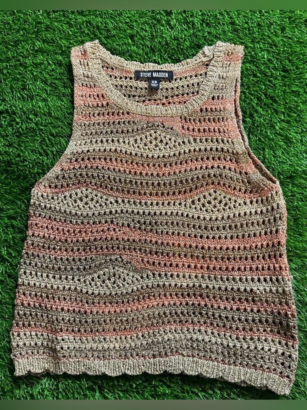 Steve Madden Women's Crochet Tank Top
